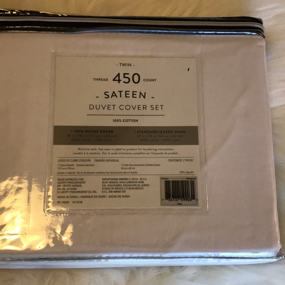 Sateen Duvet Cover Set- twin size - 100% Cotton - Picture 4 of 7